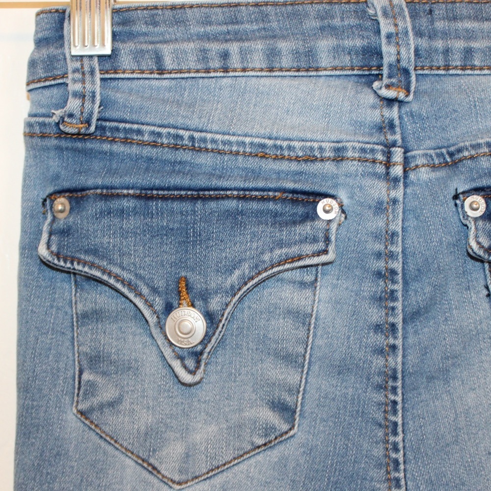 HUDSON Girls 14 Skinny Leg Cuff Ankle Length Jeans Light Blue - Picture 8 of 9